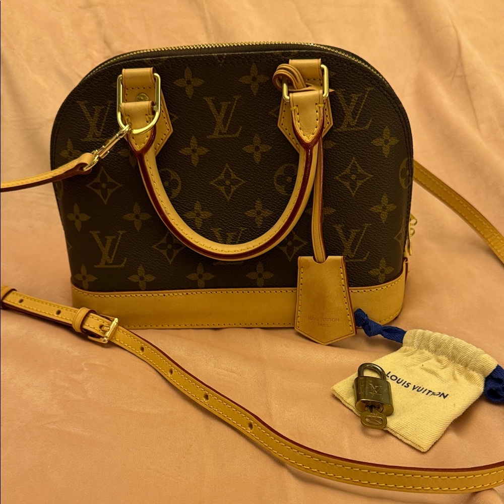 Louis Vuitton Monogram Brown and Tan Crossbody Bag w/ strap
